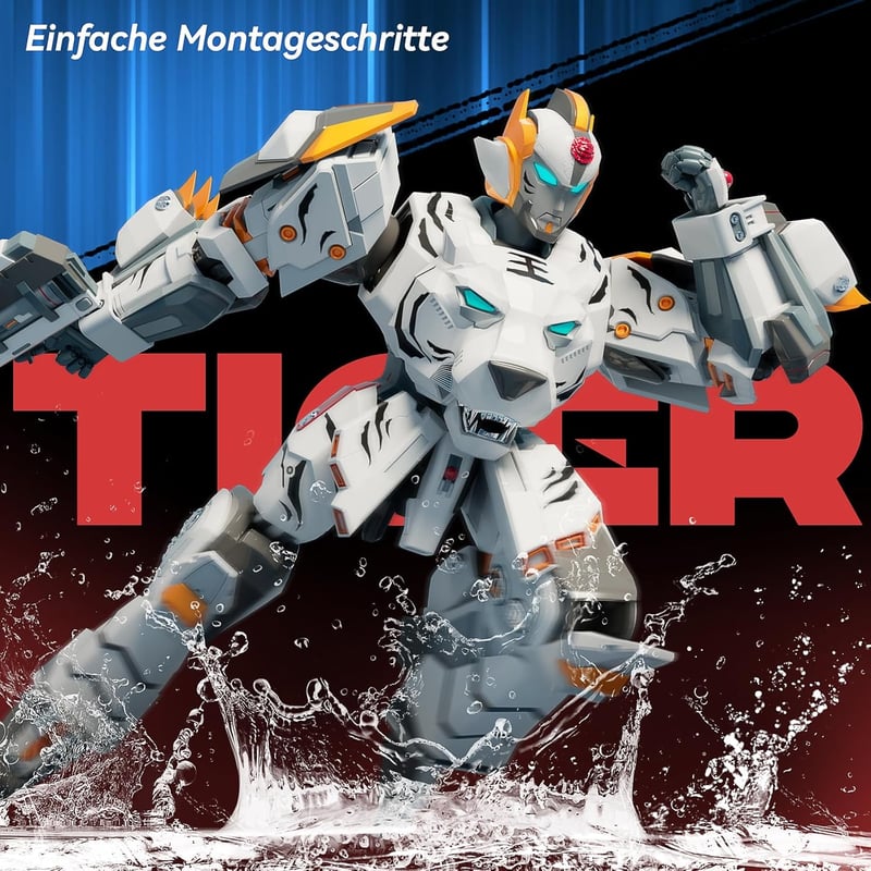 Celestial Wariors 25 cm-es Átalakítható Tigris Robot Játék Gyerekeknek - Fehér