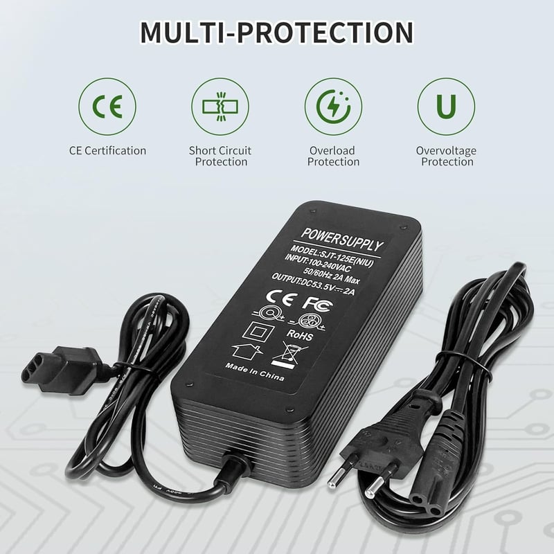 NIU KQi3 elektromos roller töltő 53,5V 2A - Kompatibilis KQi2/Pro/Max modellekkel