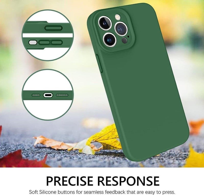Apple iPhone 13 Pro Max Strapabíró Sötétzöld Szilikon Védőtok