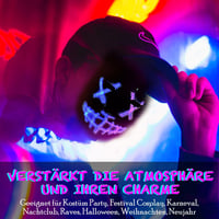Megoo LED Maszk Bluetooth-szal, Programozható, Gesztus Vezérelhető - Farsangi, Halloween Partikra 10