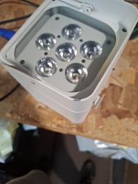 PUZILOZA 108W Akumulatorsko LED Par svjetlo RGBWA+UV, bijelo, s daljinskim upravljačem, DMX i aplikacijom — kozmetičko oštećenje (stanje: vidi 2. sliku) 4