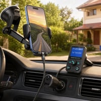 Ingázó autós töltőcsomag: tapadókorongos telefontartó + 42 W autós töltő + USB-C–Lightning kábel + Bluetooth 1
