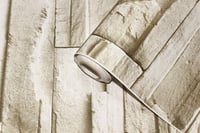 myforHD Öntapadós Vintage Téglamintás Tapéta - Bézs Kőmintás Dekoráció Falra, Bútorra, Ajtóra - Vízálló PVC Falmatrica (45 x 300 cm) 8