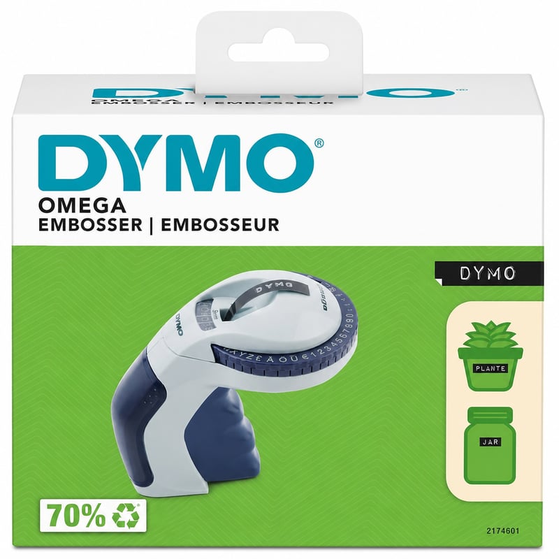 DYMO Omega ručni aparat za utiskivanje s rotirajućim sustavom, ergonomskog dizajna, za kućnu upotrebu — Traka nije uključena (stanje: vidi 2. sliku)