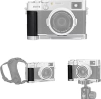 Fujifilm X100VI/V/F fém markolat - Arca Swiss gyorscsatlakozó talppal, ezüst 1