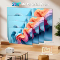 POYBPCY K8 Full HD 1080P WiFi Projektor - 5G/Bluetooth/16000 Lumen/200" Képernyő - Hordozható Házimozi Kompatibilis Okostelefonnal/Fire Stic 3