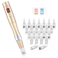 Beautlinks Elektromos Mikrodermabrázió Toll 0-2,5mm - LED Fénnyel, 6 Fokozattal, Bőrfiatalító, Ránctalanító, Pattanáskezelő (24 Tűpatronnal) 1