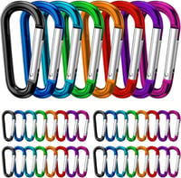 AFAIK mini karabiner készlet rugós kapoccsal, 40 x 4 mm - színes, 40 db 1