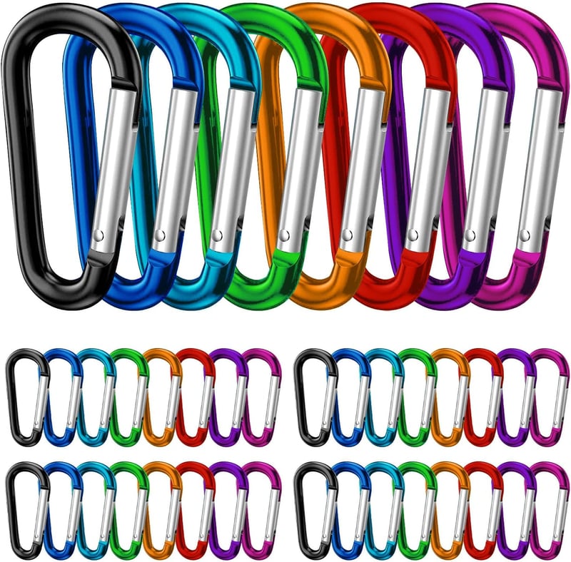 AFAIK mini karabiner készlet rugós kapoccsal, 40 x 4 mm - színes, 40 db