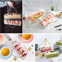 AFAIK Átlátszó Macaron Doboz 15 db - Süteménytartó Fogantyúval és Matricákkal - Vízálló Cukrászsütemény Tárolódoboz Macaronhoz, Muffinhoz, É 6