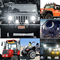 Dinfu 102W LED Munkalámpa Szett 2db - Univerzális Vízálló Fényszóró Traktorhoz, Terepjáróhoz, SUV, ATV, Teherautóhoz 12V/24V 15000LM IP67 7