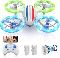 DEERC D23 Mini Drón Kamerával Gyerekeknek - WiFi Átvitel, 2 Akkumulátor, LED Világítás, Gesztus Irányítás, 3D Flip, Kezdőknek 1