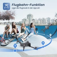 DEERC D70 Összecsukható Drón 720P Kamerával - Gyerekeknek és Kezdőknek, Hosszú Repülési Idő, Mobiltelefon Irányítás, 360° Forgás, Beltéri Ha 3