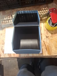 Fotobox s vekom Rössler S.O.H.O., modrý denim, 17x15x13 cm, organizér na vizitky, 1 ks, mierne poškodený obal 4