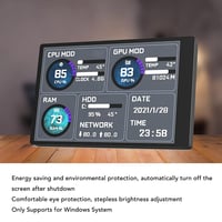 Bewinner 3,5" IPS PC Hőmérséklet és Teljesítmény Kijelző - CPU, RAM, HDD Monitor 4