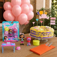 Set Petrecere Gabby: Set muzical + 100 baloane roz + 50 șervețele portocalii + topper tort 1