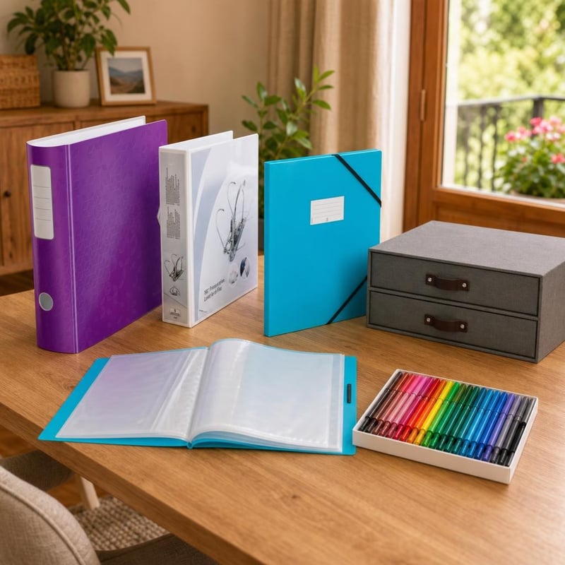 Pachet Organizare Documente: 1x biblioraft 8,2cm + 1x dosar 350 coli + 1x dosar 60 folii + 1x organizator
