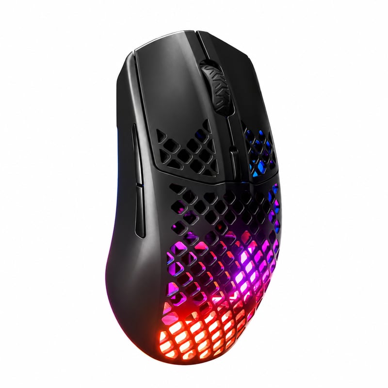 Bezdrôtová herná myš SteelSeries Aerox 3 RGB – 18 000 DPI TrueMove Air optický senzor — chýba USB prijímač (stav: pozri 2. obrázok)