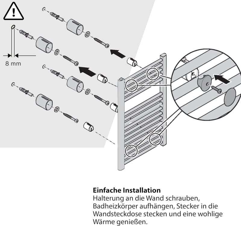 Bosch Thermotechnik 4500 fehér fali radiátor 1000W, 170x60cm, acél, beépített hőszabályzóval, korróziógátló bevonattal, fürdőszobai használa