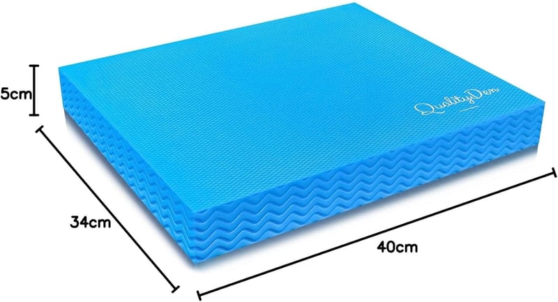 Quality Den Egyensúlyozó Párna - Csúszásmentes TPE Hab, 40x34x5 cm, Kék - Stabilitás és Koordináció Fejlesztő Edzőpárna, 150 kg Teherbírás