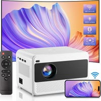 POYBPCY K8 Full HD 1080P WiFi Projektor - 5G/Bluetooth/16000 Lumen/200" Képernyő - Hordozható Házimozi Kompatibilis Okostelefonnal/Fire Stic 1