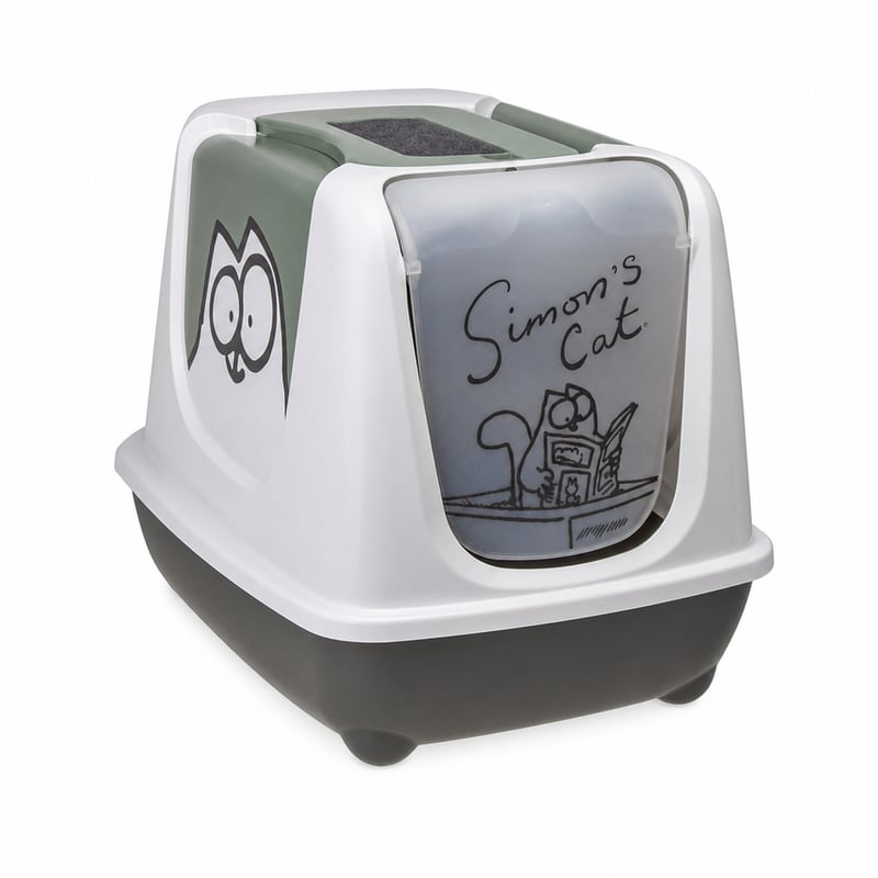 Litiereă deschisă pentru pisici Karlie Simon's Cat 50x37x39 cm pentru pisici mari, folosită, lopățică — Fără lopățică pentru nisip (stare: vezi a 2-a poză)
