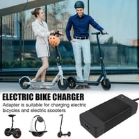 Univerzálna nabíjačka na elektrokolobežku Afenau 42V 2A so 6 konektormi, vhodná pre Xiaomi Scooter, elektrobicykle a hoverboardy, čierna, DC5.5, XLR, RCA 5