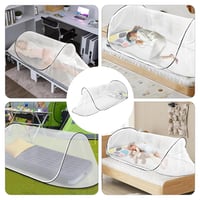 Afenau Pop-Up moskytiéra 200x100x70 cm so zipsom, skladacia prenosná cestovná moskytiéra na posteľ a na kempovanie 7