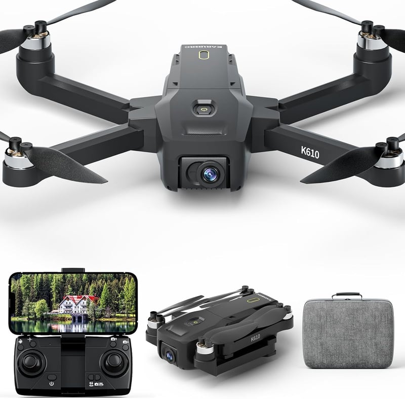 karuisrc K610 GPS Drón 4K Dupla Kamerával, SD Kártya, 5G WiFi, Követés Funkcióval - Összecsukható, Könnyű Kezdő Drón Felnőtteknek