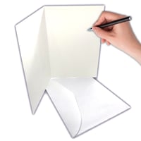 AFIE 64-1096 Kondolenčná pohľadnica s ilustráciou medeného slnka odrážajúceho sa vo vode, matný papier, s bielou obálkou, 12x17,5 cm, Francúzsko 3