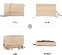 AFKOMST női clutch táska crossbody lánccal, nyári szalma strandtáska 5