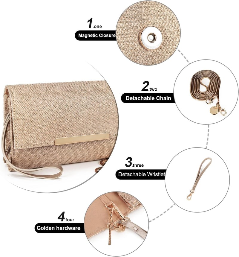 AFKOMST női clutch táska crossbody lánccal, nyári szalma strandtáska