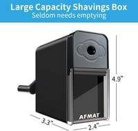 AFMAT hosszú hegyű ceruza- és szénceruza-élezőgép, 6-8,2mm, kézi, állítható - Manual Pencil Sharpener 7