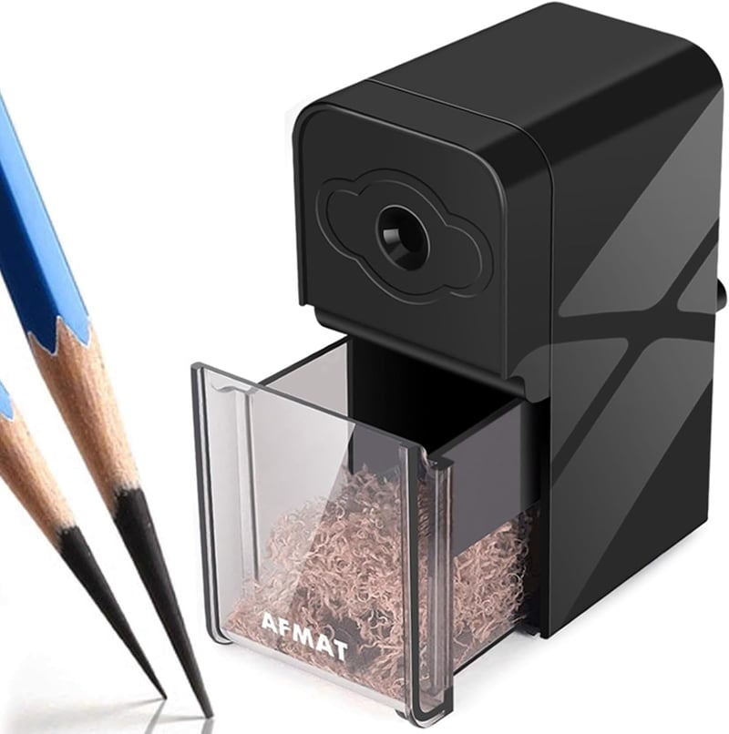 AFMAT hosszú hegyű ceruza- és szénceruza-élezőgép, 6-8,2mm, kézi, állítható - Manual Pencil Sharpener