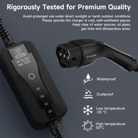 AFYEEV 3,6 kW prijenosni zidni punjač (Wallbox) Type 2, kabel 6 m, sa Schuko utikačem, podesiva struja 8A/10A/13A/16A, odgođeno punjenje 1-15 sati, torba 7
