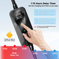 AFYEEV 3,6 kW prijenosni zidni punjač (Wallbox) Type 2, kabel 6 m, sa Schuko utikačem, podesiva struja 8A/10A/13A/16A, odgođeno punjenje 1-15 sati, torba 2