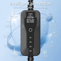 AFYEEV 3,6 kW prijenosni zidni punjač (Wallbox) Type 2, kabel 6 m, sa Schuko utikačem, podesiva struja 8A/10A/13A/16A, odgođeno punjenje 1-15 sati, torba 4