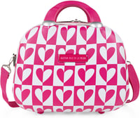 Valiză cosmetică rigidă Agatha Ruiz de la Prada - Cutie de machiaj Fucsia cu mâner telescopic, geantă de cosmetice ideală pentru călătorii, bagaj de mână 3
