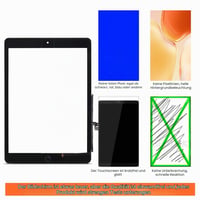 Digitizer ecran tactil AGCUT pentru iPad 9 (2021) 10.2 A2602 A2603 A2604 A2605, panou frontal de schimb cu buton Home, negru 6