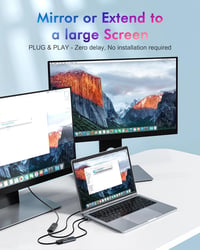 Adaptér AGEEMY USB-C na HDMI 4K – kompatibilný s Thunderbolt 3, s podporou audio a video výstupu – pre iPhone 15/16/17, MacBook Pro/Air, iPad Pro, Galaxy S20, XPS15/13 4