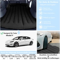 AGEMANY Autós Felfújható Matrac - 195x130 cm Fekete Kempingágy Model Y SUV-hoz, Hátsó Ülésre, 300 kg Teherbírású Összehajtható Légágy Utazás - Black 4