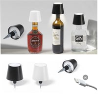 Agendepoint.it LED svjetiljka za bocu s USB-C punjenjem, bijela - 13x10,5x10,5 cm, punjivo dekorativno noćno svjetlo za boce 6