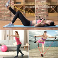 Sada odporových gúm AGM s úchytmi – fitness elastické pásy na domáce cvičenie, pružné tréningové pásy na posilňovanie 7