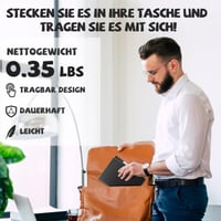 Mini tablă albă AGM, portabilă, tip memoboard A5, tablă de scris cu două fețe, 15 x 21 cm, carcasă rigidă, fără magneți, pentru birou și școală, cu 1 marker și burete de șters 4