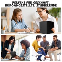 Mini tablă albă AGM, portabilă, tip memoboard A5, tablă de scris cu două fețe, 15 x 21 cm, carcasă rigidă, fără magneți, pentru birou și școală, cu 1 marker și burete de șters 5