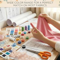 Súprava 72 ks šijacích nití Agoer pre šijací stroj, 640 m, 36 farieb, polyesterové nite s cievkami, pre šijacie stroje Brother, Singer a overlocky 7