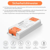 Sursă de alimentare LED AGOTD 230V/12V, 30W, fără pâlpâire - G4 MR16 GU5.3 - 1 buc. 5