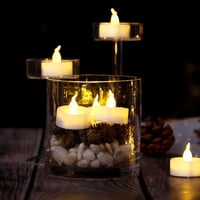 AGPTEK 12 db LED gyertya időzítővel, meleg fehér lángoló hatás, 6/18 órás üzemmód 6