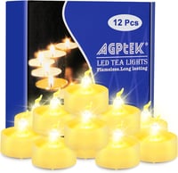 AGPTEK 12 db LED gyertya időzítővel, meleg fehér lángoló hatás, 6/18 órás üzemmód 1