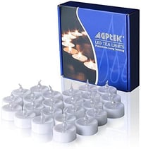 AGPTEK 24 db LED gyertya időzítővel, meleg fehér lángeffekt, 6/18 órás ciklus 8